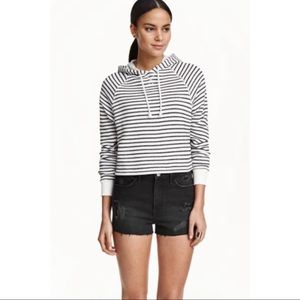 Cropped Striped Hoodie (size M)